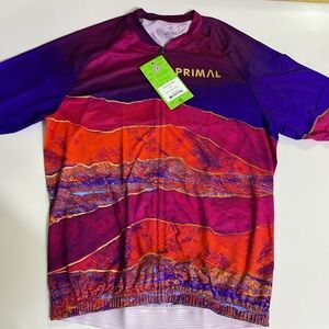 Men's Multicolor PRIMAL Cycling Omni Jersey Sandstone Ridge Sz L